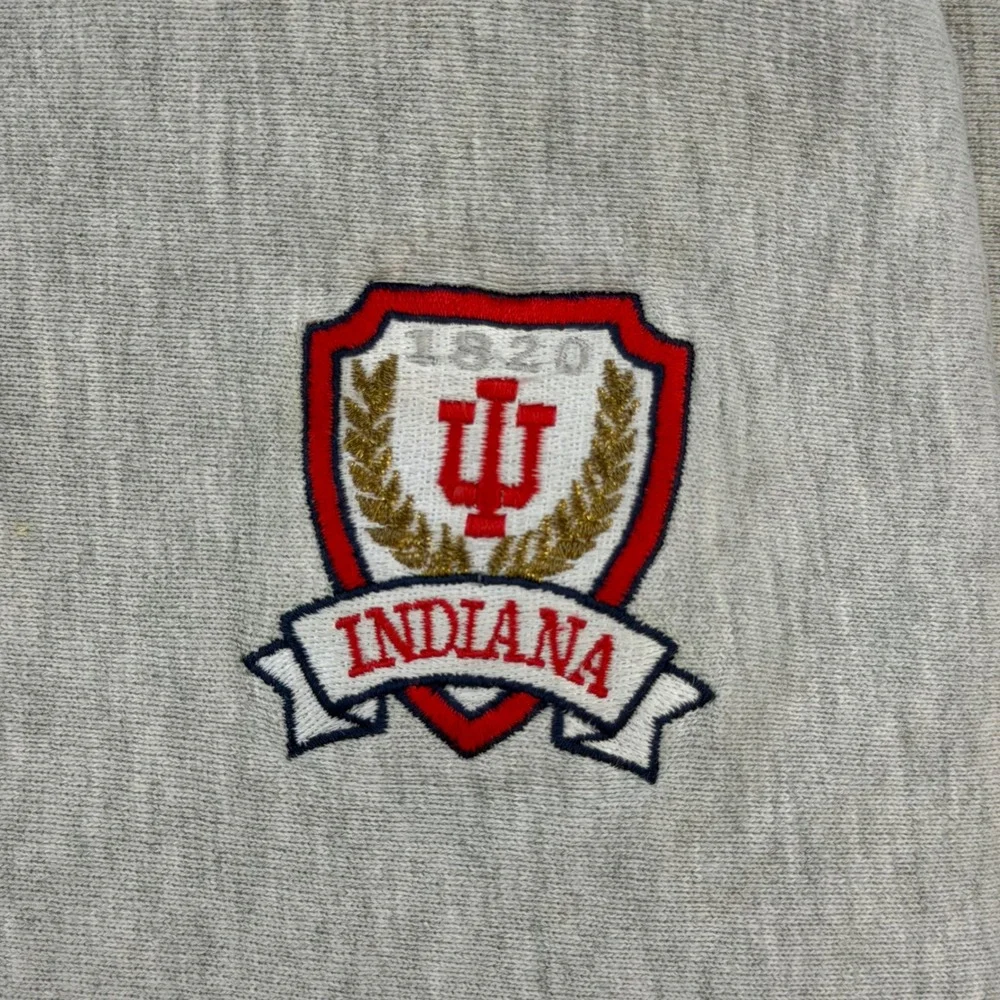 Vintage Nutmeg Indiana University Hoosiers Sweatshirt Gray Crewneck Medium IU